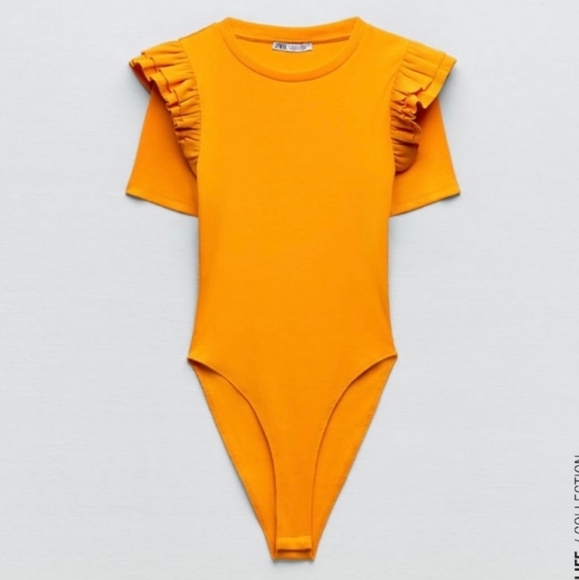 Zara Ribbed Bodysuit Sz L - Picture 4 of 7